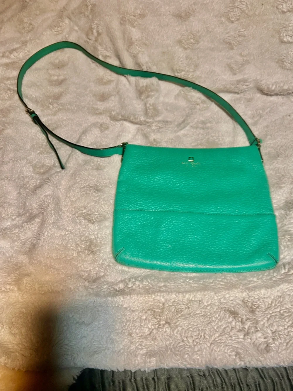 kate spade Teal Pebbled Leather Crossbody Bag